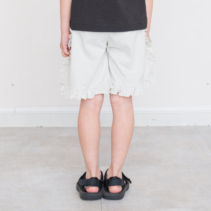 サイドフリルショートパンツ　GRAY
