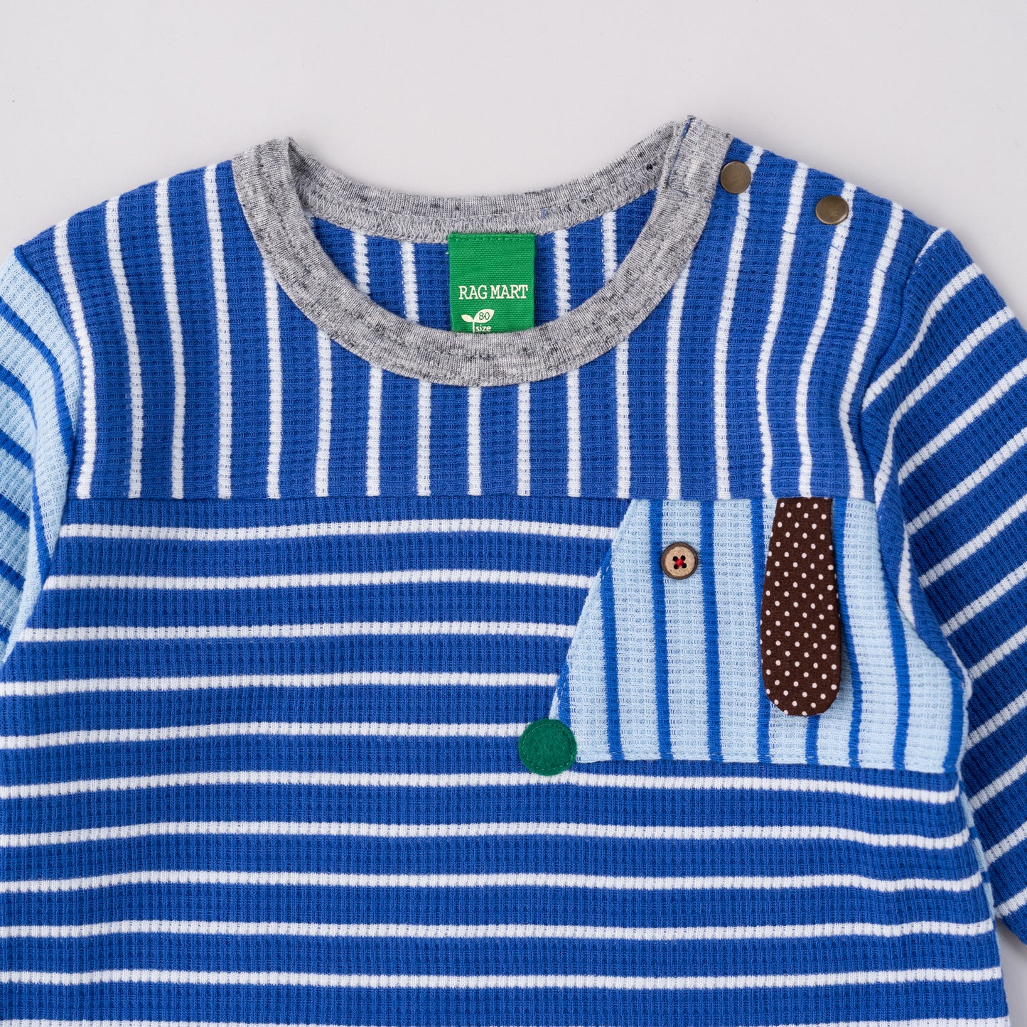 ボーダーTシャツ＆パンツセット　BLUE