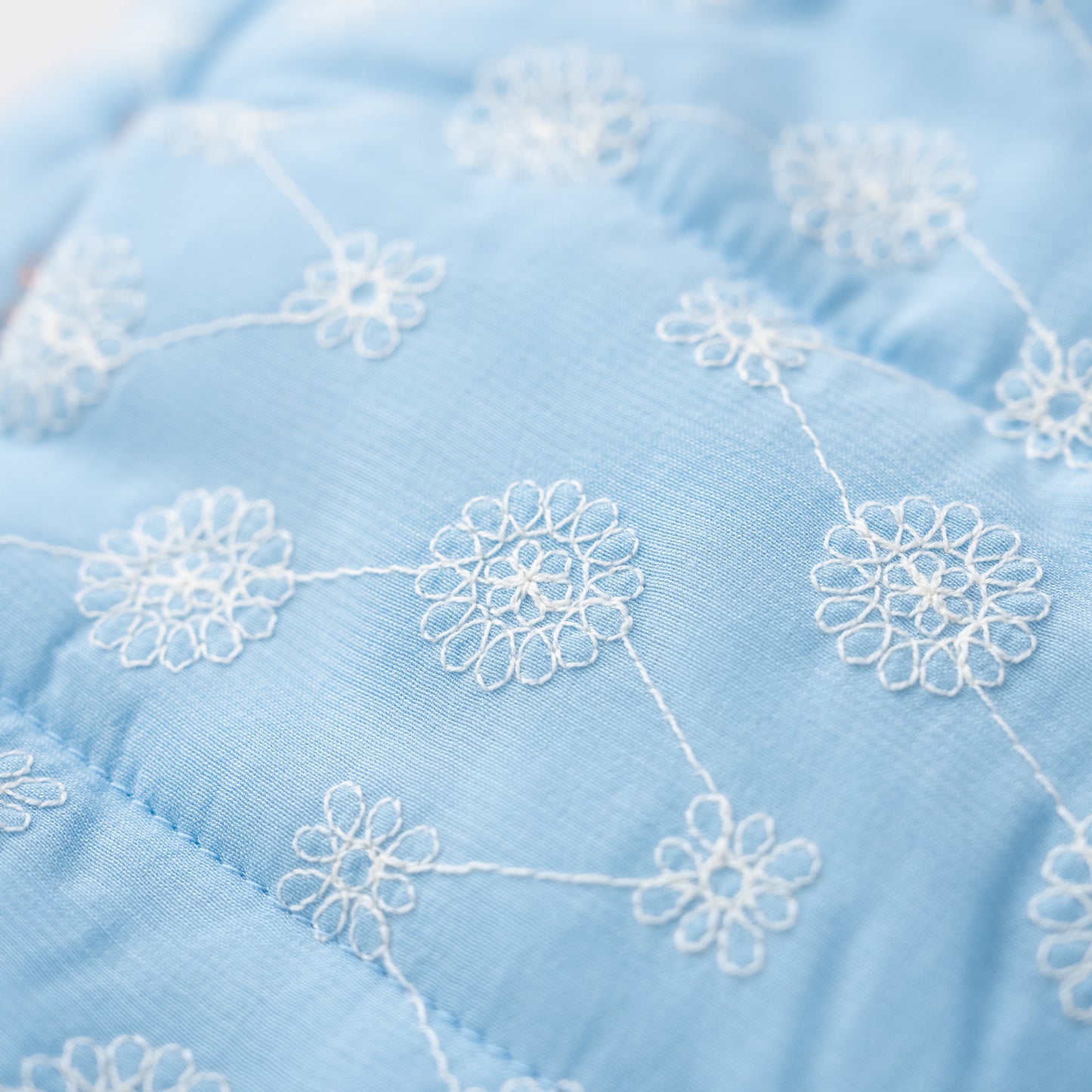刺繍丸襟ベスト【リバーシブル】　SAXE