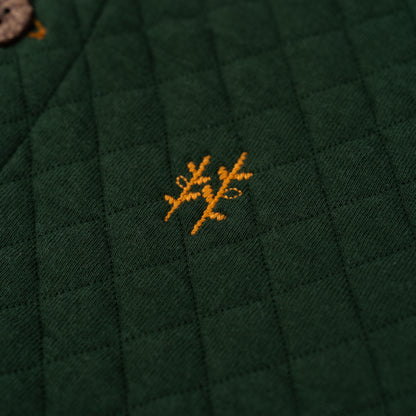 ニットキルトカーディガン　GREEN