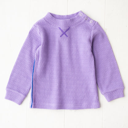 ジャガードリブTシャツ PURPLE