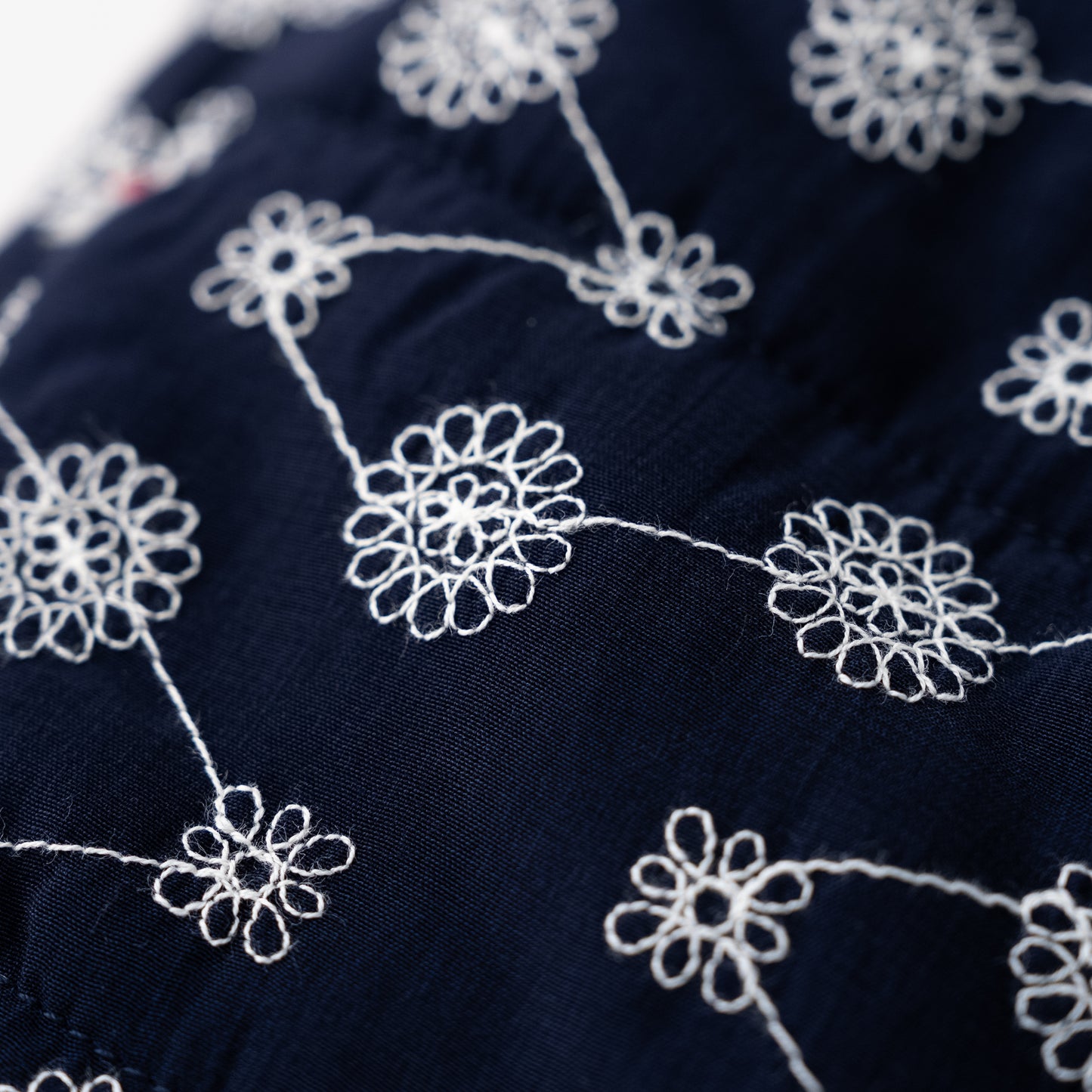 刺繍丸襟ベスト【リバーシブル】　NAVY