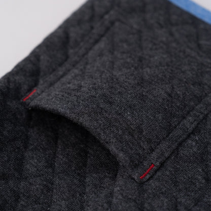 ニットキルトカーディガン　GRAY