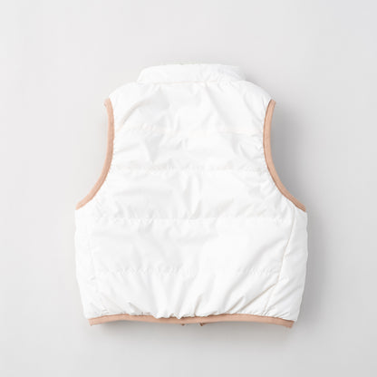リバーシブルナイロンベスト　IVORY