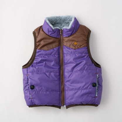 リバーシブルナイロンベスト　PURPLE