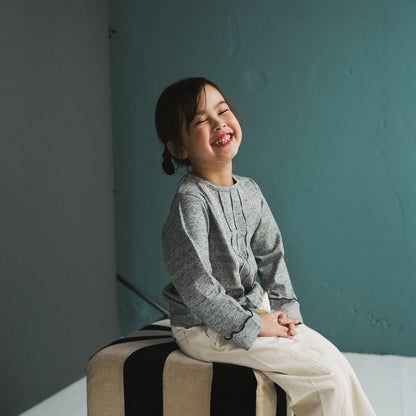 タックデザインTシャツ　GRAY