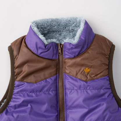 リバーシブルナイロンベスト　PURPLE