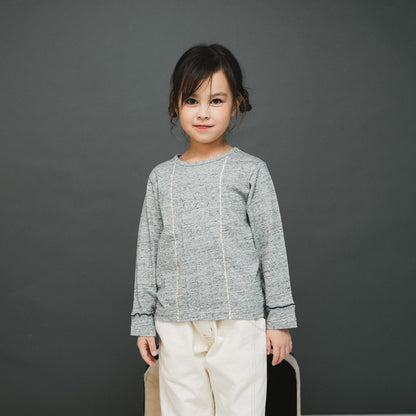 タックデザインTシャツ　GRAY