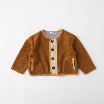 ボアカーディガン　BROWN