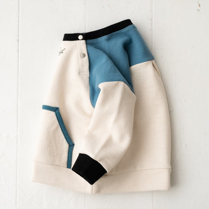 裏毛切り替えトレーナー OFF-WHITE