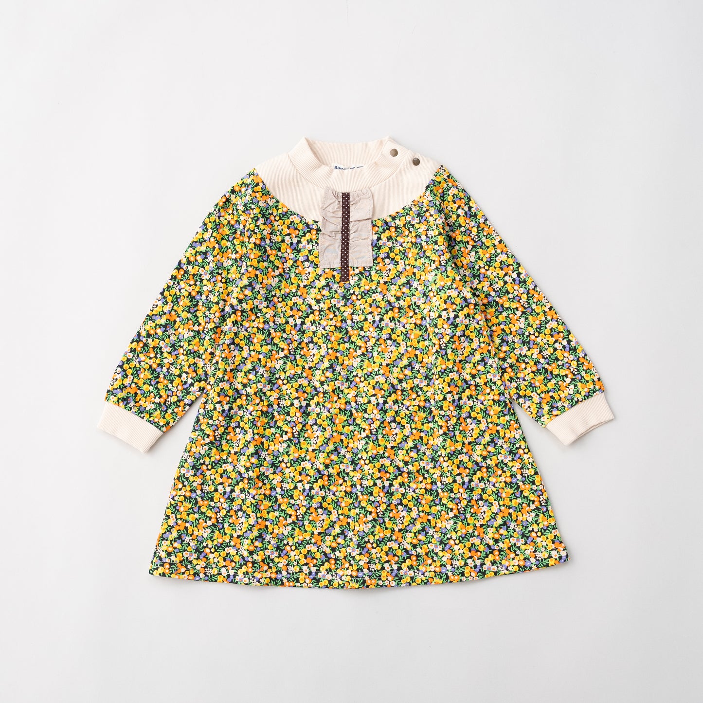 小花柄プリントワンピース　YELLOW