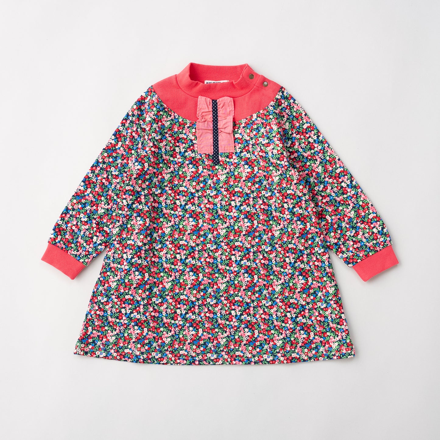 小花柄プリントワンピース　RED