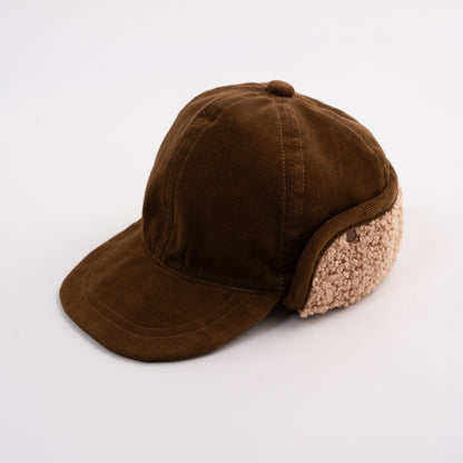 ボア耳フライトキャップ　BROWN