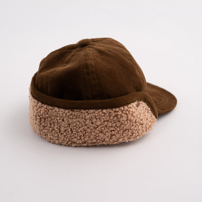 ボア耳フライトキャップ　BROWN