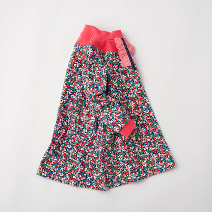小花柄プリントワンピース　RED