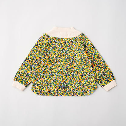 小花柄プリントトレーナー　YELLOW