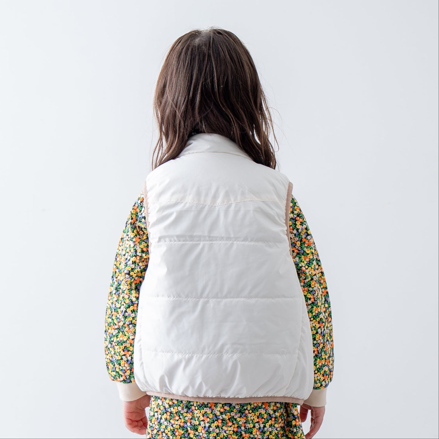 リバーシブルナイロンベスト　IVORY