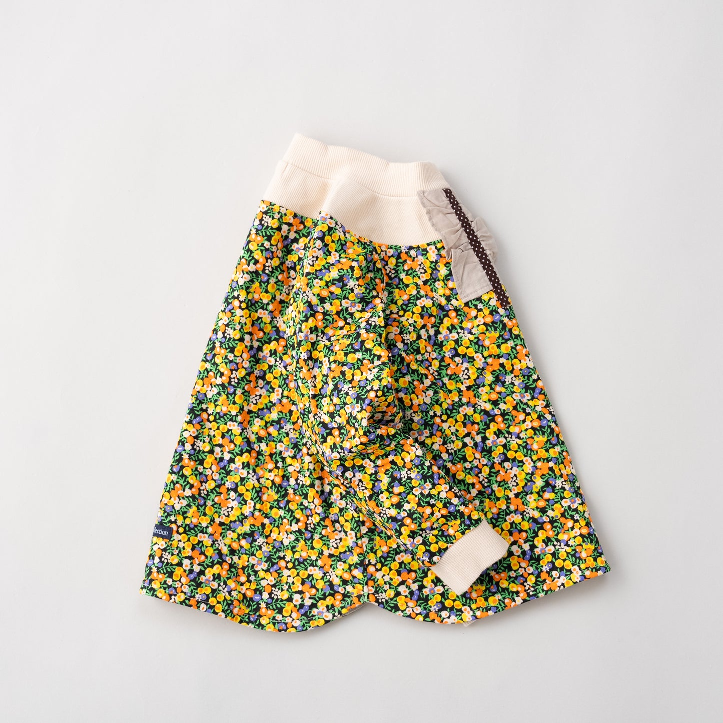 小花柄プリントトレーナー　YELLOW