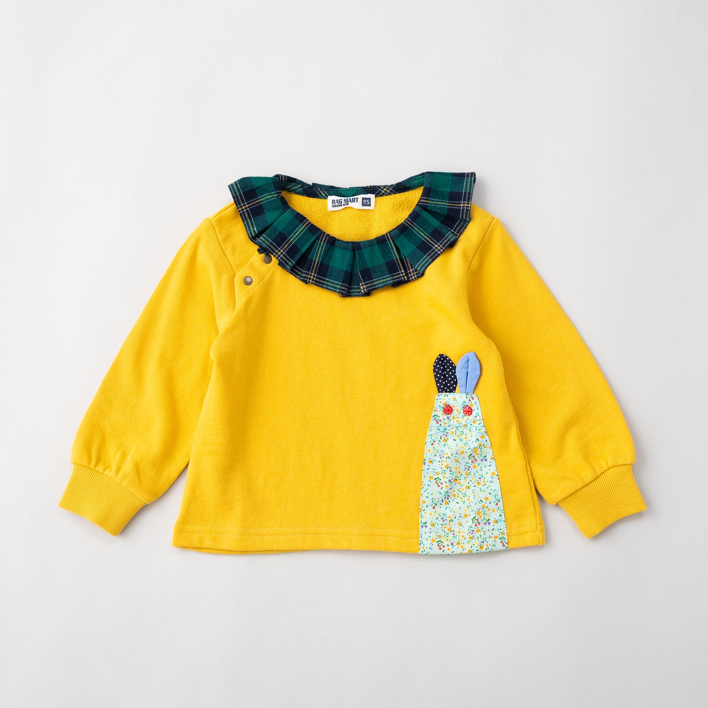 チェックカラーラビットトレーナー　YELLOW