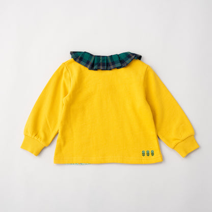チェックカラーラビットトレーナー　YELLOW