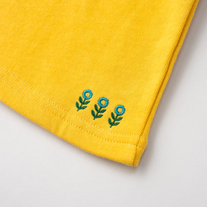 チェックカラーラビットトレーナー　YELLOW