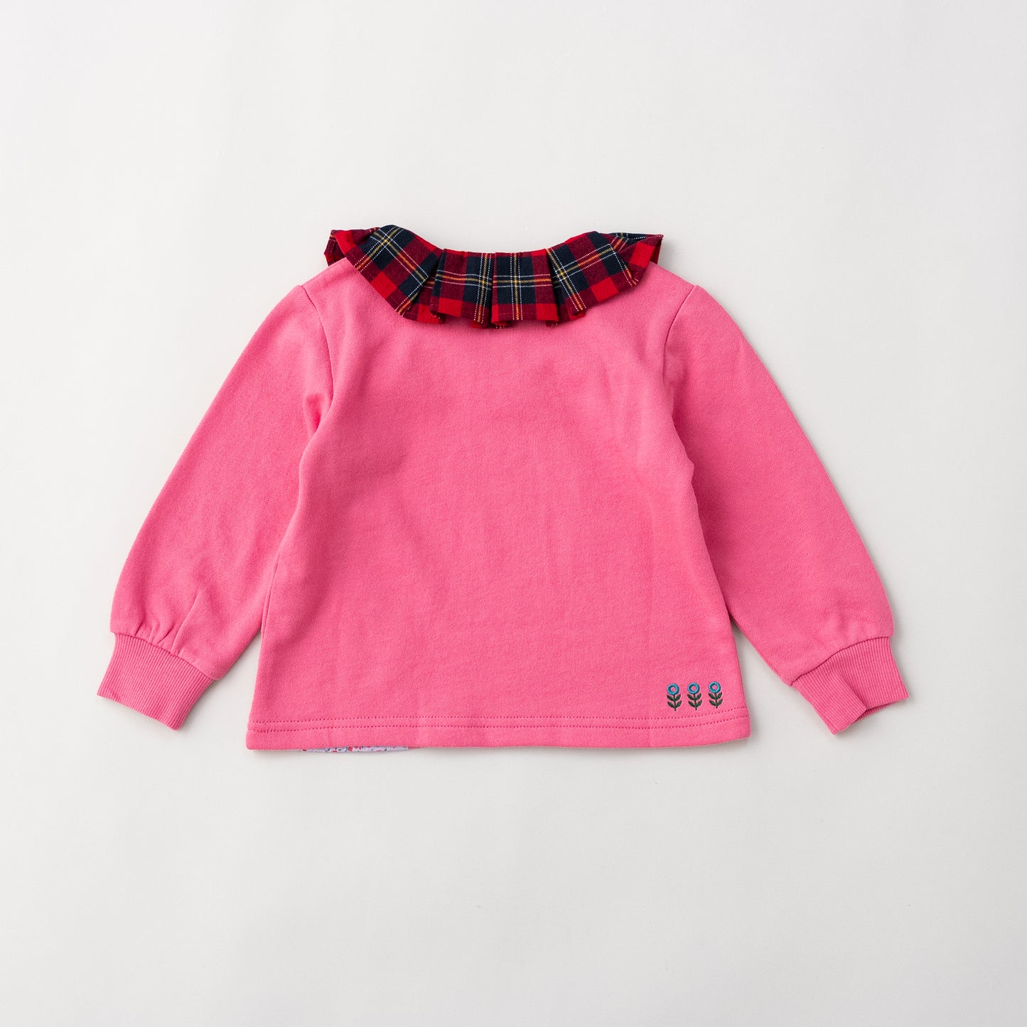 チェックカラーラビットトレーナー　PINK
