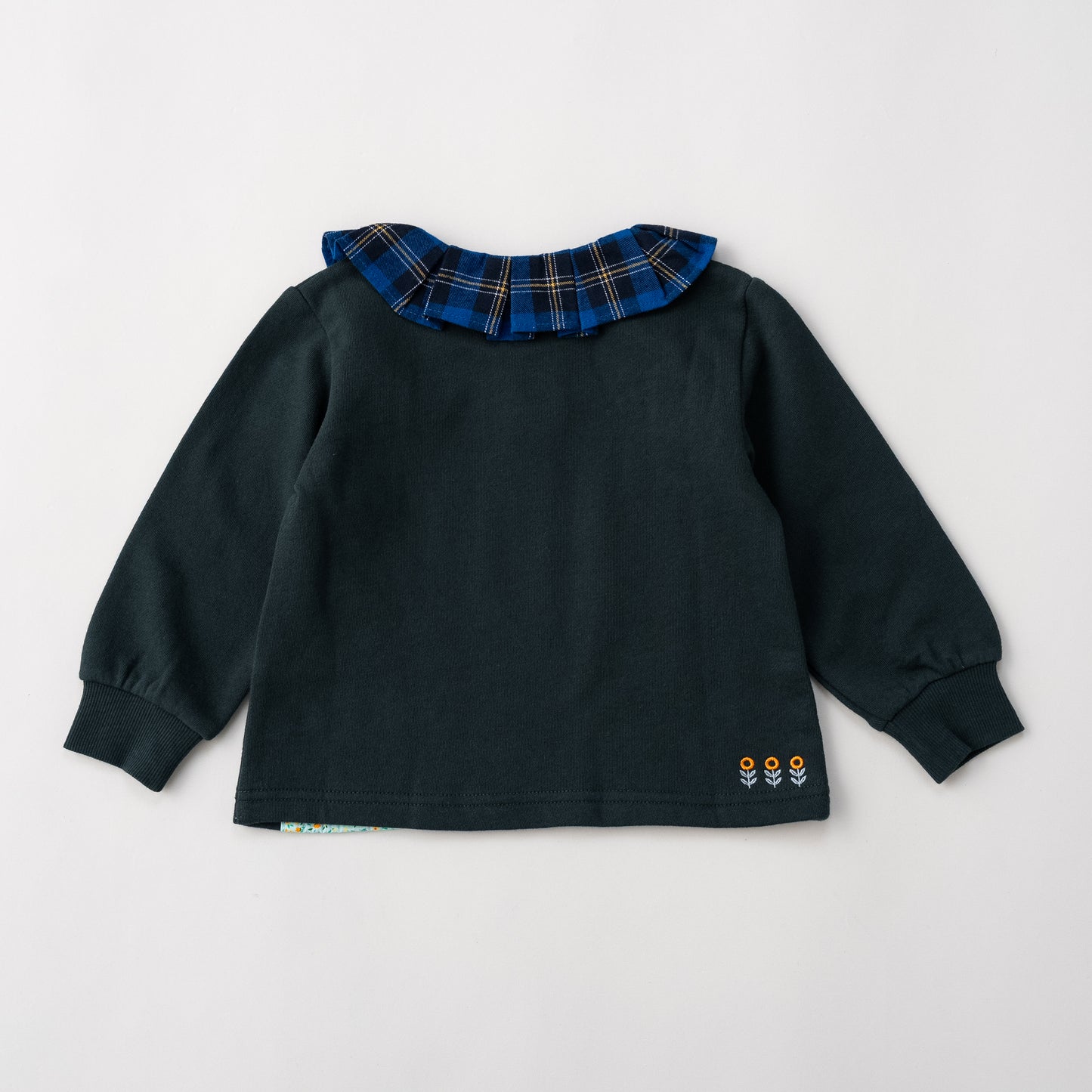 チェックカラーラビットトレーナー　GREEN