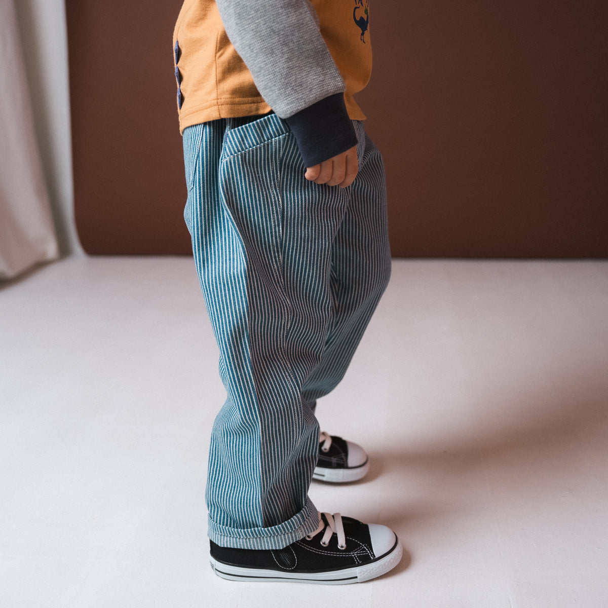 デニムワークパンツ　STRIPE