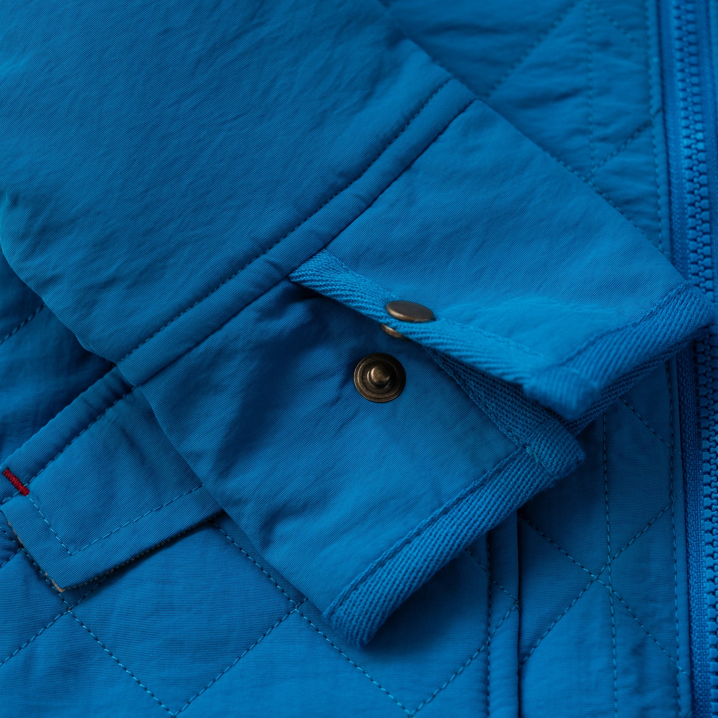 キルティングナイロンジャンバー　BLUE