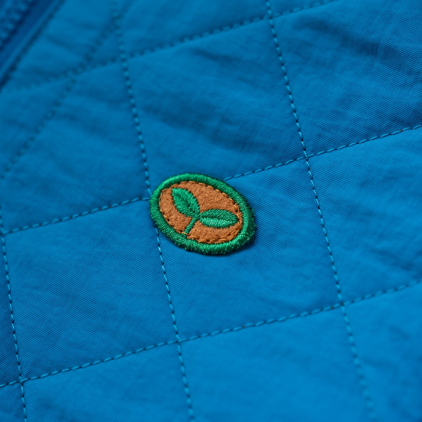 キルティングナイロンジャンバー　BLUE