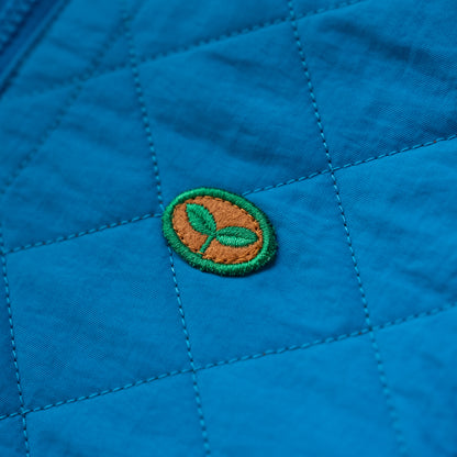 キルティングナイロンジャンバー　BLUE