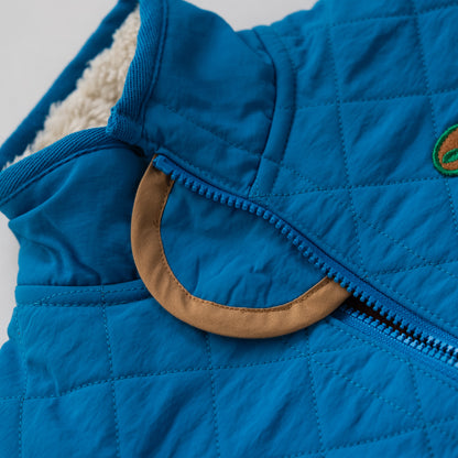 キルティングナイロンジャンバー　BLUE