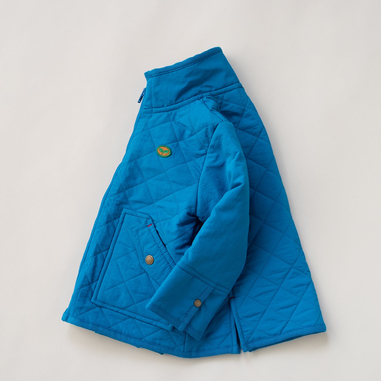 キルティングナイロンジャンバー　BLUE