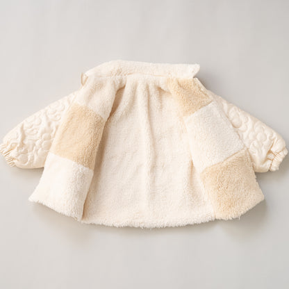 リバーシブルキルティングボアジャンパー　IVORY