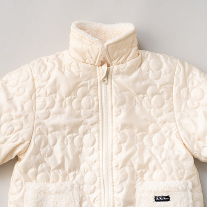 リバーシブルキルティングボアジャンパー　IVORY