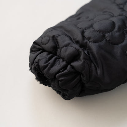 リバーシブルキルティングボアジャンパー　BLACK