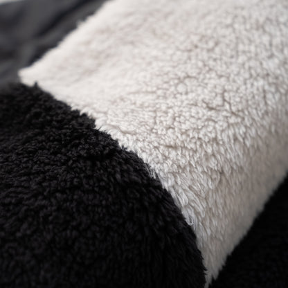 リバーシブルキルティングボアジャンパー　BLACK