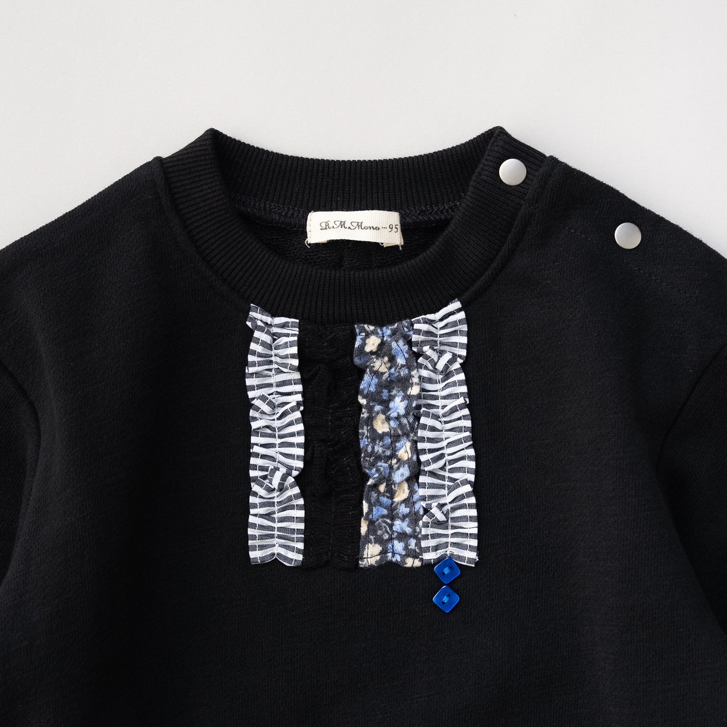 ぽわん袖トレーナー　BLACK