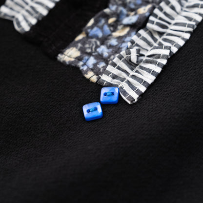 ぽわん袖トレーナー　BLACK