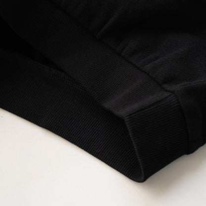 ぽわん袖トレーナー　BLACK