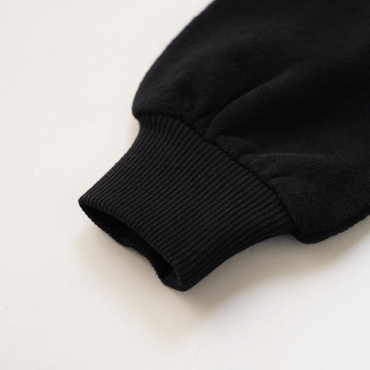 ぽわん袖トレーナー　BLACK