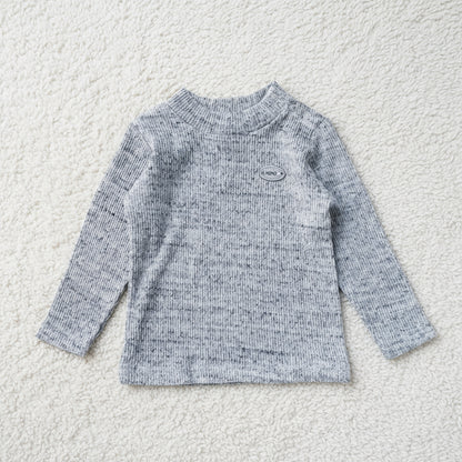 ジャガードリブハイネック　GRAY