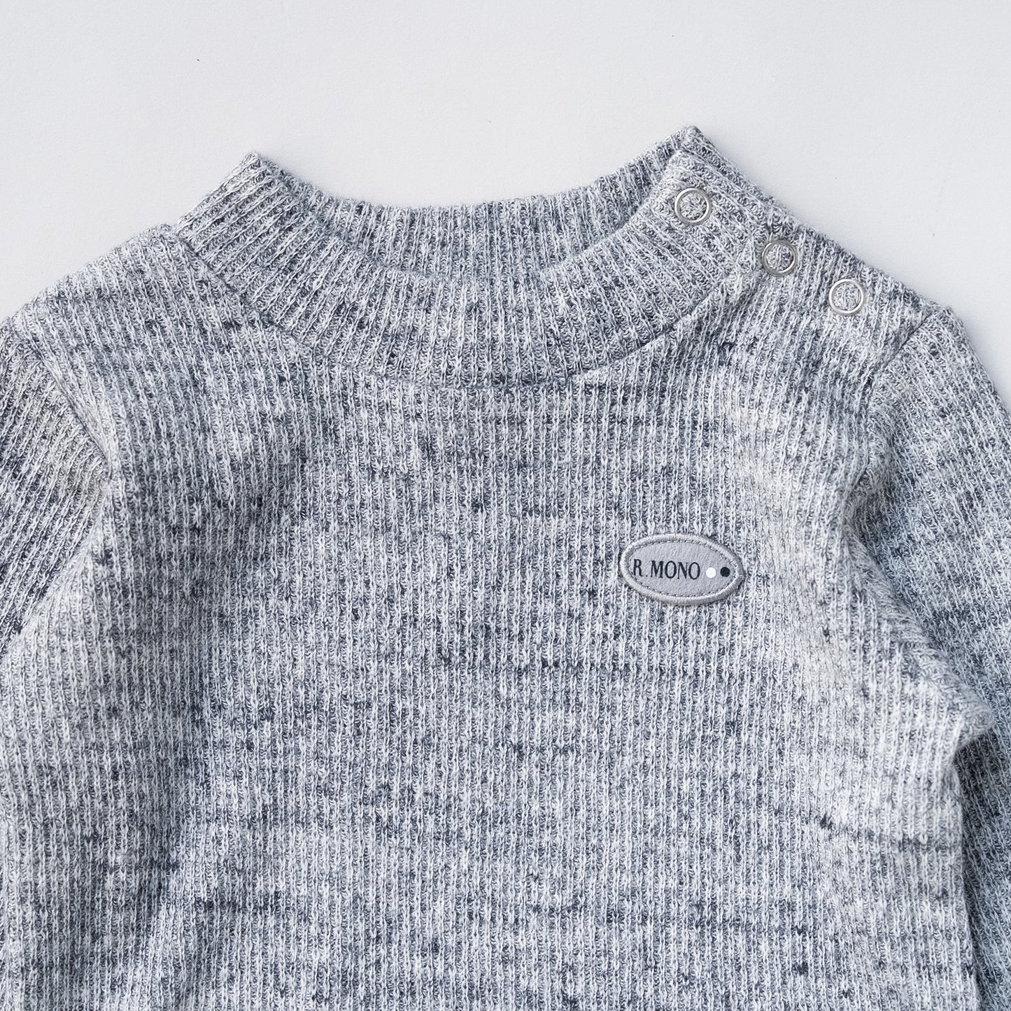 ジャガードリブハイネック　GRAY