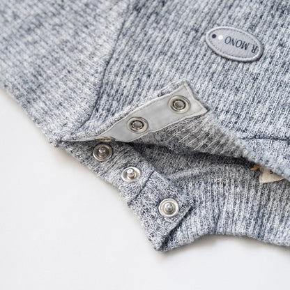 ジャガードリブハイネック　GRAY