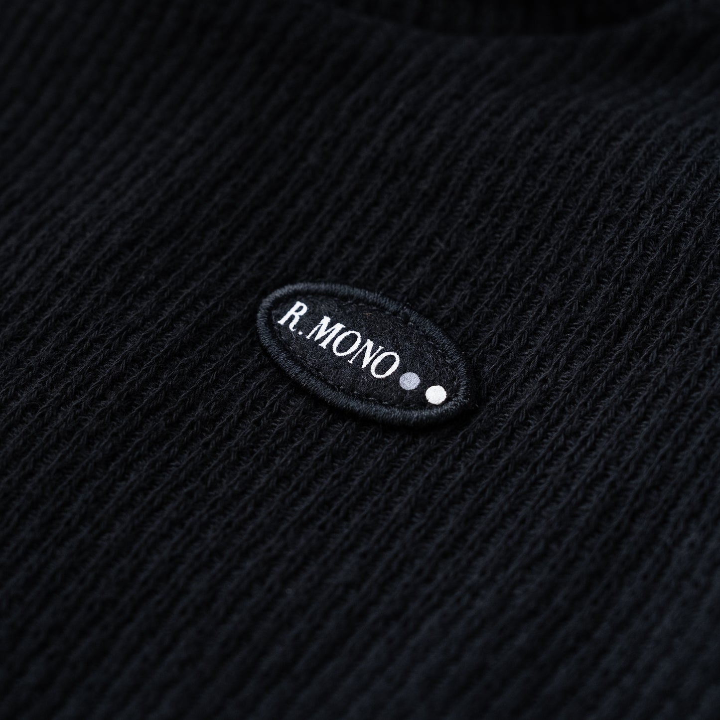 ジャガードリブハイネック　BLACK