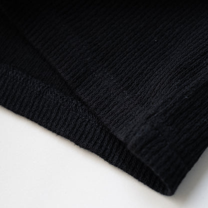 ジャガードリブハイネック　BLACK