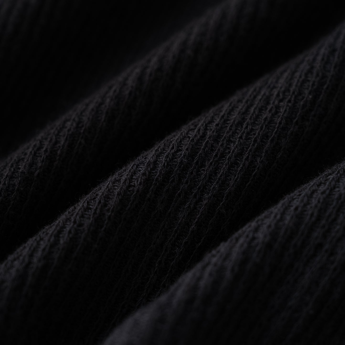 ジャガードリブハイネック　BLACK