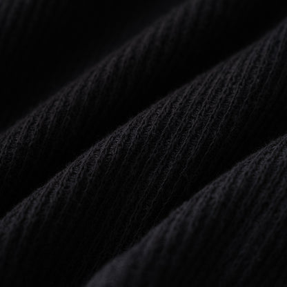 ジャガードリブハイネック　BLACK