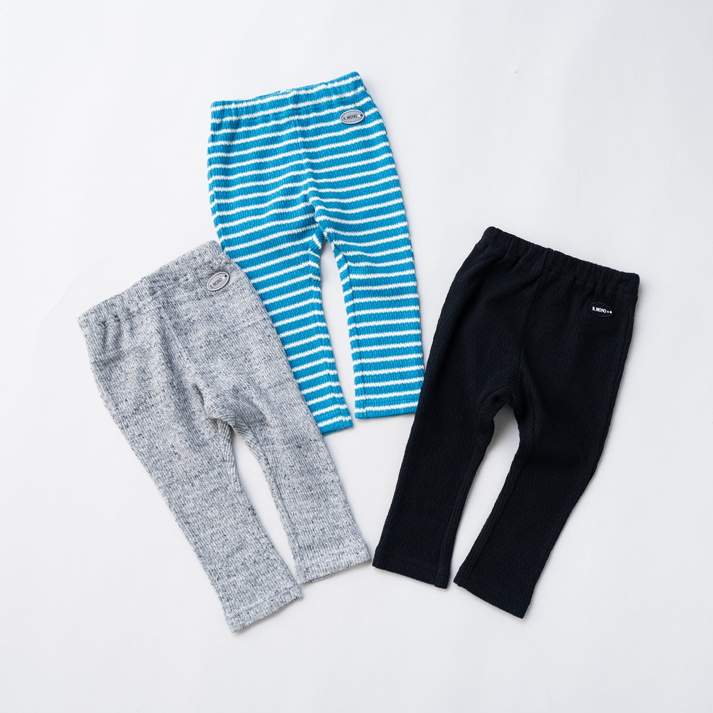 ジャガードリブレギンス　BLACK