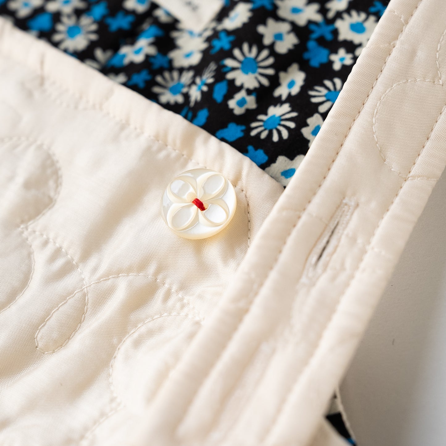 ナイロンキルトワンピース　IVORY